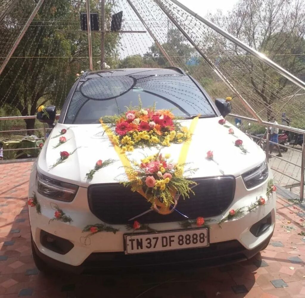 Marriage car decoration in madurai